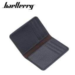 Baellerry Men's Slim Wallet Soft PU Leather Mini Credit Luxury Brand Card Holder Wallet ID Card Case Cardholder for Men