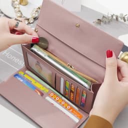 Fashion High Quality Women Wallets Brand Letter Long Tri-fold Wallet Purse Fresh Leather Female Clutch Card Holder Cartera Mujer