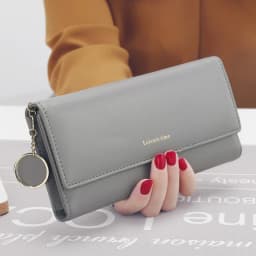 Fashion High Quality Women Wallets Brand Letter Long Tri-fold Wallet Purse Fresh Leather Female Clutch Card Holder Cartera Mujer