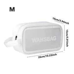 Waterproof Clear Travel Wash Bag Transparent Cosmetic Makeup Organizer Portable Handheld Toiletry Storage for Men S/M/L Sizes