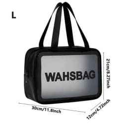 Waterproof Clear Travel Wash Bag Transparent Cosmetic Makeup Organizer Portable Handheld Toiletry Storage for Men S/M/L Sizes