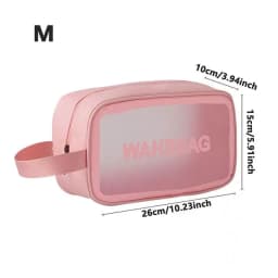 Waterproof Clear Travel Wash Bag Transparent Cosmetic Makeup Organizer Portable Handheld Toiletry Storage for Men S/M/L Sizes