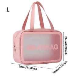 Waterproof Clear Travel Wash Bag Transparent Cosmetic Makeup Organizer Portable Handheld Toiletry Storage for Men S/M/L Sizes
