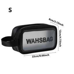 Waterproof Clear Travel Wash Bag Transparent Cosmetic Makeup Organizer Portable Handheld Toiletry Storage for Men S/M/L Sizes