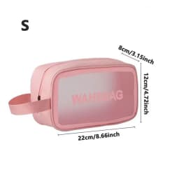 Waterproof Clear Travel Wash Bag Transparent Cosmetic Makeup Organizer Portable Handheld Toiletry Storage for Men S/M/L Sizes