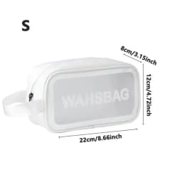 Waterproof Clear Travel Wash Bag Transparent Cosmetic Makeup Organizer Portable Handheld Toiletry Storage for Men S/M/L Sizes