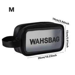 Waterproof Clear Travel Wash Bag Transparent Cosmetic Makeup Organizer Portable Handheld Toiletry Storage for Men S/M/L Sizes
