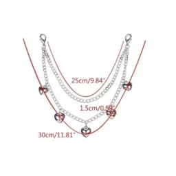 Y2k Metal Pearl Chain Strap For Bags Multi-layer Bag Chain For Handbag DIY Handles Star Pendant Shoulder Bag Chain Accessories