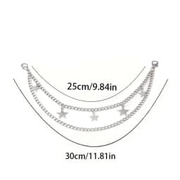Y2k Metal Pearl Chain Strap For Bags Multi-layer Bag Chain For Handbag DIY Handles Star Pendant Shoulder Bag Chain Accessories