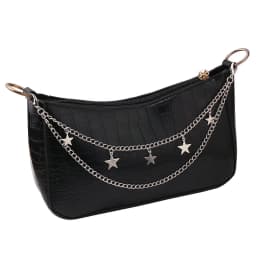 Y2k Metal Pearl Chain Strap For Bags Multi-layer Bag Chain For Handbag DIY Handles Star Pendant Shoulder Bag Chain Accessories