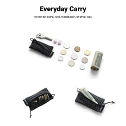 [HODRGEAR] Trail Coin Pouch Ultralight 5.8g UHMWPE Mini Upcycled Gridstop YKK Zipper D-Ring EDC Holder for Backpacking Travel