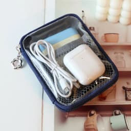 NEW Portable Lipstick Transparent Touch-Up Cosmetic Pouch Cosmetic Organizer Travel Bluetooth Headphone Charging Cable Pouch