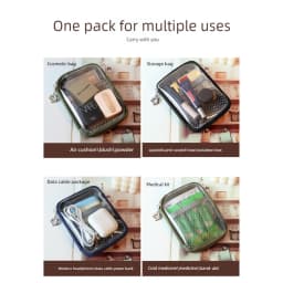 NEW Portable Lipstick Transparent Touch-Up Cosmetic Pouch Cosmetic Organizer Travel Bluetooth Headphone Charging Cable Pouch
