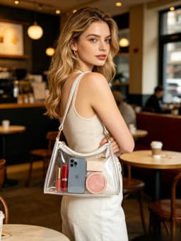 1/2pcs Stylish Transparent PVC Jelly Bag New Moon Shape Daily Underarm Shoulder Bag