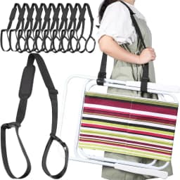 Black Adjustable Folding Bicycle Shoulder Strap Non-Slip Nylon Portable Scooter Shoulder Straps Load Reducing Carrying Strap