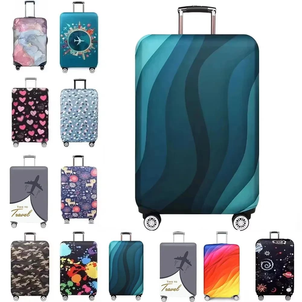 Luggage Cover Luggage Compartment Stretch Fabric Suitcase Protector Baggage Dust Case Cover for18-32 Inch Durable Travel Case