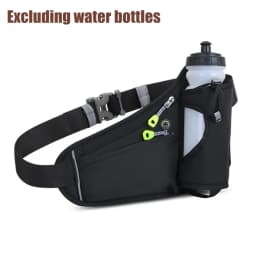 Adjustable Sports Fanny Pack with Water Bottle Holder Multifunctional Outdoor Running Waist Bag for Hiking Cycling Fitness