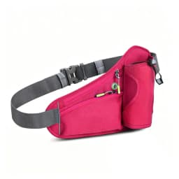 Adjustable Sports Fanny Pack with Water Bottle Holder Multifunctional Outdoor Running Waist Bag for Hiking Cycling Fitness