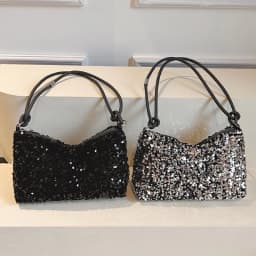 Popular Trendy Women's Korean-Style Handbag with Sequins - Versatile Single-Shoulder Small Bag