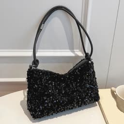 Popular Trendy Women's Korean-Style Handbag with Sequins - Versatile Single-Shoulder Small Bag
