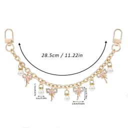 Pink Butterfly Purse Chain Charm Gold Chain Bag Keychains Luxury Pendant Decorativos Hanging Charms