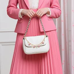 Pink Butterfly Purse Chain Charm Gold Chain Bag Keychains Luxury Pendant Decorativos Hanging Charms