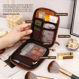Portable Lipstick Pouch Transparent Touch-Up Cosmetic Pouch Cosmetic Organizer Travel Bluetooth Headphone Charging Cable Pouch