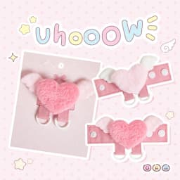 Creative Angel Wings Bag Pendant Cute Cartoon Heart Keychain Sweet Girl DIY Display Buckle Bag Accessories Girls Handmade Gifts