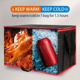 XXXL Size Large-Capacity Insulated Bag, Reusable, Three-Layer Insulated Pizza Delivery Bag, Portable Waterproof RefrigerationBag