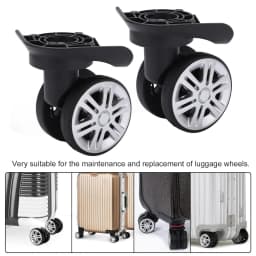 1 Pair Luggage Swivel Wheels Suitcase Swivel Casters Repalcement Mute Double Row Wheels