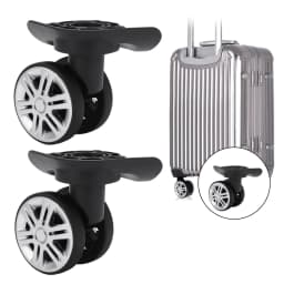 1 Pair Luggage Swivel Wheels Suitcase Swivel Casters Repalcement Mute Double Row Wheels