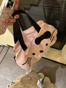 Large-capacity business travel luggage bag, Hello Kitty casual shoulder bag, cartoon tote bag, portable short-trip travel bag