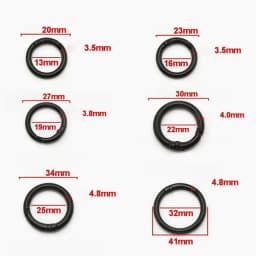 5-10 Pcs Metal Spring O Rings Clip Keychain Round Carabiner Clips Keyrings Snap Hook Buckle for Purse Shoulder Bag Lanyard