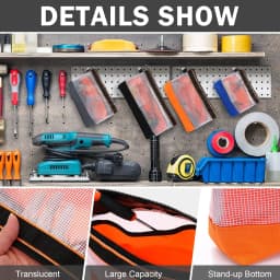 Waterproof Storage Bag Transparent PVC Tool Bag Anti-static Hardware Kit Portable Parts Bag Multifunctional Practical Work Bag
