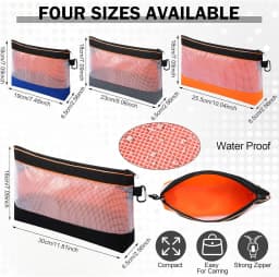 Waterproof Storage Bag Transparent PVC Tool Bag Anti-static Hardware Kit Portable Parts Bag Multifunctional Practical Work Bag