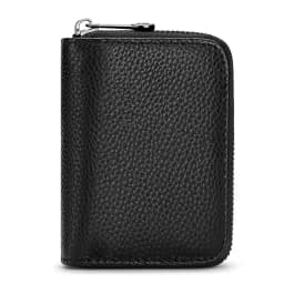 Litchi Texture PU Zipper Accordion Card Wallet, Multi Layers Large Capacity for ID & Bank Cards Unisex Fashion Minimalist