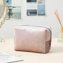 High Quality Portable Cosmetic Bag Hot stamping star pattern with Zipper Make Up Storage Bag Soft Velvet Women Toiletry Bag