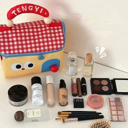 Cute Cottage Makeup Bag Large Capacity Multifunctional Fresh-Keeping Insulated Lunch Box Bag Handbag Beauty Bag