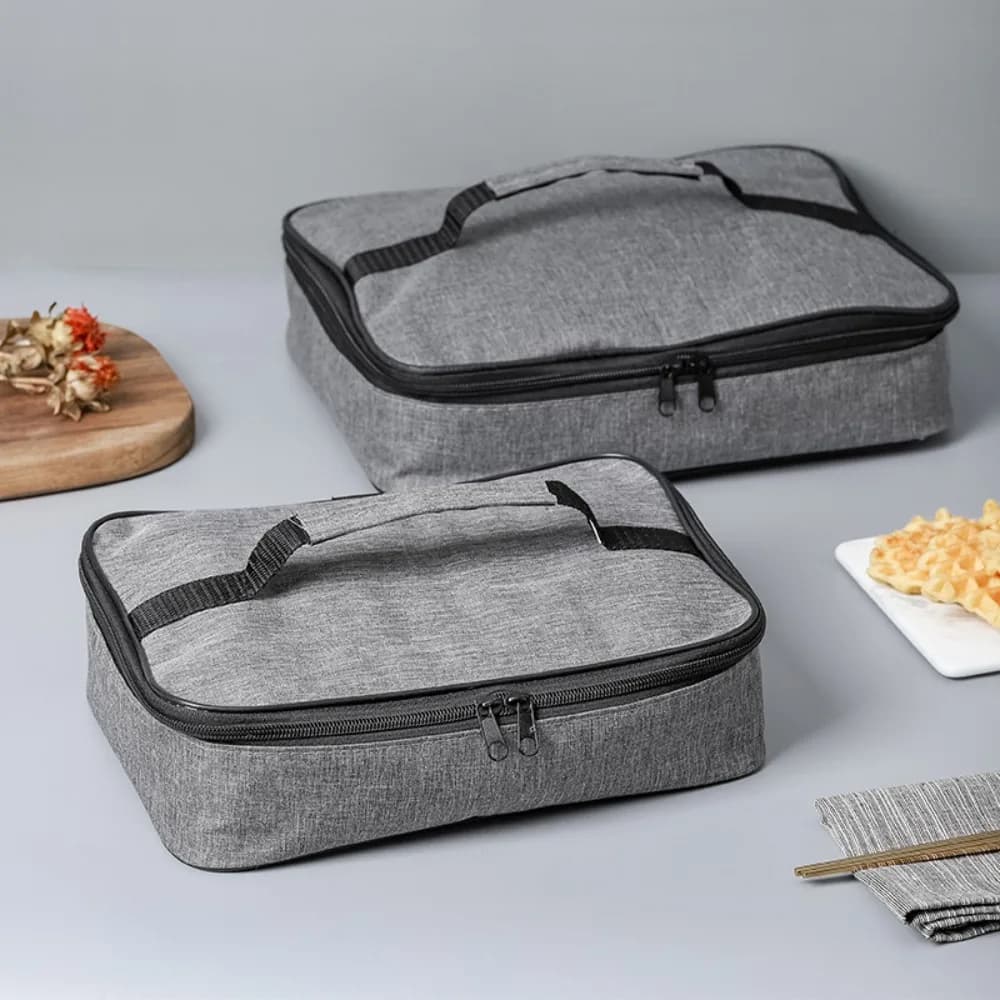 Square Thermal Lunch Bag Large Ice Pack Food Carrier Snack Bag Thicken Insulated Cooler Storage Bags