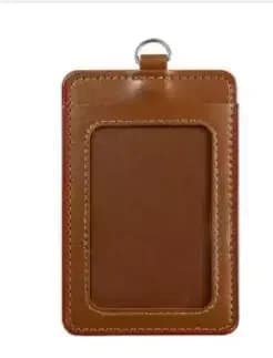 Fashion PU Leather Card Holders Set Women Men Student Retractable Badge Reel ID Card Holder Cover Case Nurse Badge Lanyards