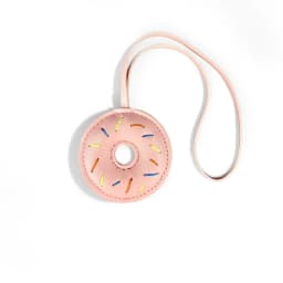 Pink Sweet Dessert Bag Charms-PU Leather Crossiant Donut Ice Cream Bag Car Keychain Home Decor, Sweet Gift for Girls-Y2K