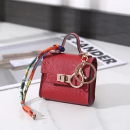 Mini Square Leather Bag Charm Bag Pendant Light Luxury Cute Bag Pendant Fashion Decor Accessories Creative Keychain Coin Purse