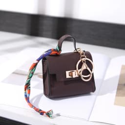 Mini Square Leather Bag Charm Bag Pendant Light Luxury Cute Bag Pendant Fashion Decor Accessories Creative Keychain Coin Purse