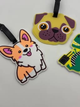 1//2/3PCS Cute Animal Kapibala PVC Soft Rubber Luggage Tag Hanger Identification Tag Bag Hanger Luggage Hanger Anti Loss Strap