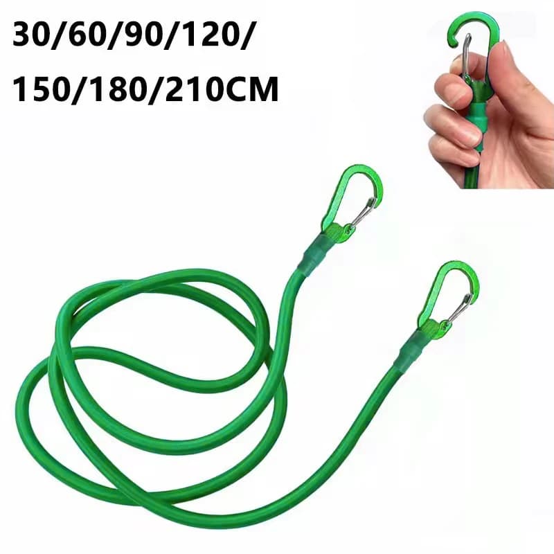 Multi Size Heavy Duty Elastic Rope with Hook and Loop Portable Luggage Binding Rope Fishing Boat Bicycle Rope