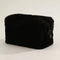 Durable Plush Cosmetic Bag Travel Organizer Large Capacity Makeup Bag Portable Storage Bag