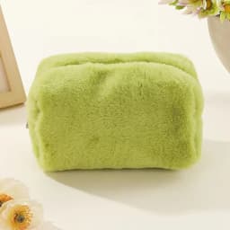Durable Plush Cosmetic Bag Travel Organizer Large Capacity Makeup Bag Portable Storage Bag