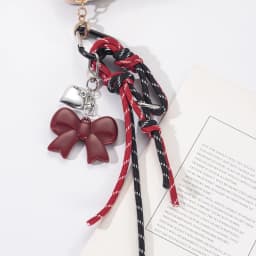 INS Style Kawaii Korea Trendy Heart Leather Keychain Bag Package Decor Chocolate Pendant Accessories Creative Key Chain Trendy