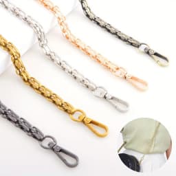 Metal Bag Chain Replacement Parts Accessories for Hand-Woven Shoulder Handbag DIY Handmade Tools Detachable Straps Purse Making