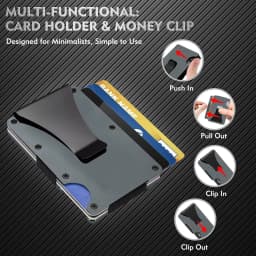 2026 Women Wallet for Men & Women Slim RFID Wallet, Scratch Resistant, Credit Card Holder & Money Clip, Easily Removable Money